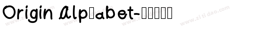 Origin Alphabet字体转换
